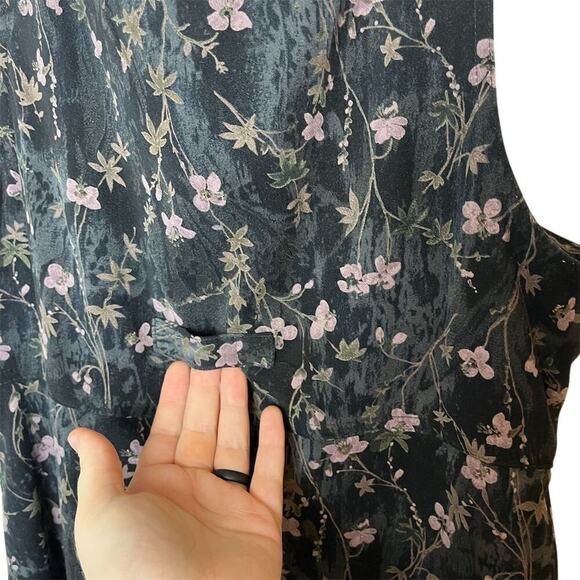 CDC Petites Floral Maxi Dress Women's Size 4 Multicolor Sleeveless Overall Strap - Picture 7 of 8